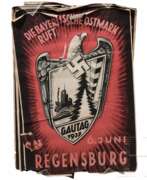 Buch- und Zeitschriftengrafiken. Zehn Exemplare des Plakates "Die deutsche Ostmark ruft - Gautag 1937 - 6. Juni Regensburg"