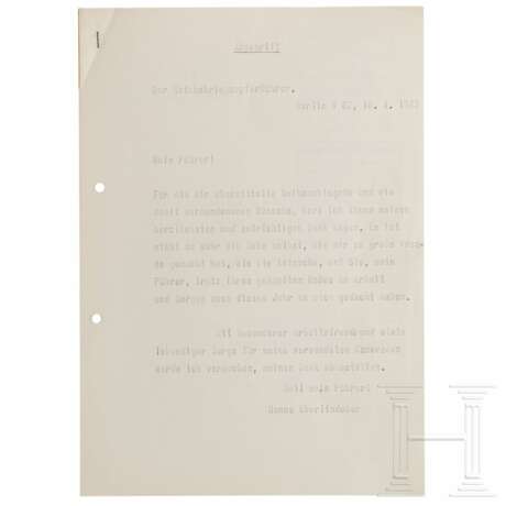Adolf Hitler - zwei Briefe von Hanns Oberlindober und Eugen Hadamovsky zum Jahreswechsel 1942/43 - photo 2