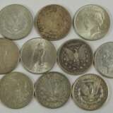 USA: 10 x Morgan Peace Dollar. - фото 1