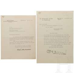 Hans-Heinrich Lammers und Hartmann Lauterbacher - signierte Schreiben an einen Diplomaten, 1940/42