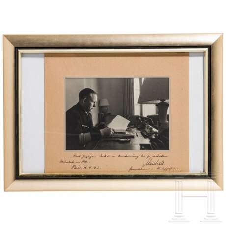 Autographen von Gen.Admiral Wilhelm Marschall und GFM Erhard Milch sowie "Geheim!"-Schreiben der Sipo von 1939 - Foto 5