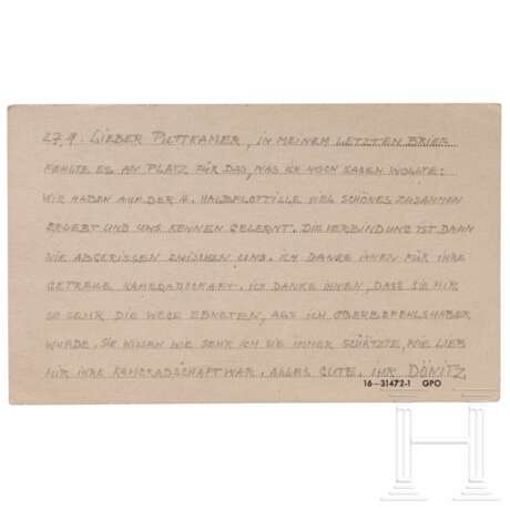 Karl-Jesko von Puttkamer (1900 - 1981) - zwei Schreiben bzgl. Landerwerb 1942, Karte und Brief Dönitz aus Nürnberg 1942, Autograph von Hindenburg und Anstecknadeln - photo 5