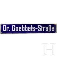 Straßenschild "Dr. Göbbels-Straße"