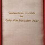Deutscher Adler-Orden - Verdienstkreuz 5. Klasse mit Schwertern, Ausführung ab 1939, im Etui - photo 4