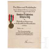 Medaille zur Erinnerung an die Heimkehr des Memellandes mit Urkunde - photo 1