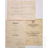 Urkunden eines Feldwebels der Feldgendarmerie-Einsatzkompanie z.b.V. beim B.d.O. Italien - photo 1