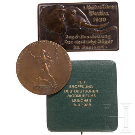 Medaille zur Eröffnung des Münchner Jagdmuseums 1938 - Foto 2