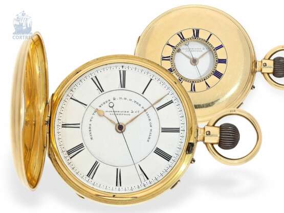 Taschenuhr: besonders schwere, englische Beobachtungsuhr mit anhaltbarer Zentralsekunde, königlicher Chronometermacher J. Hargreaves Liverpool, No.46606, 1872 - photo 1