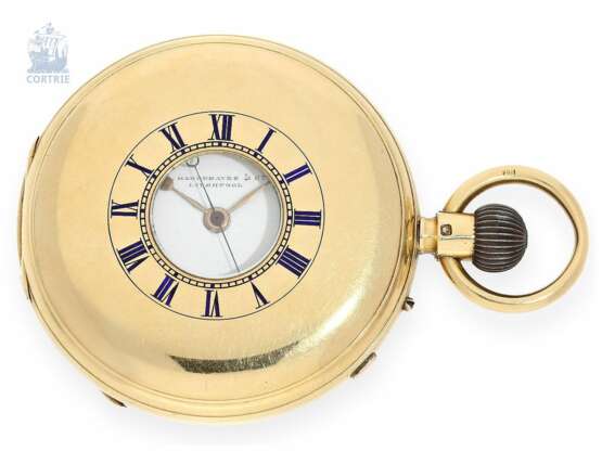 Taschenuhr: besonders schwere, englische Beobachtungsuhr mit anhaltbarer Zentralsekunde, königlicher Chronometermacher J. Hargreaves Liverpool, No.46606, 1872 - photo 4