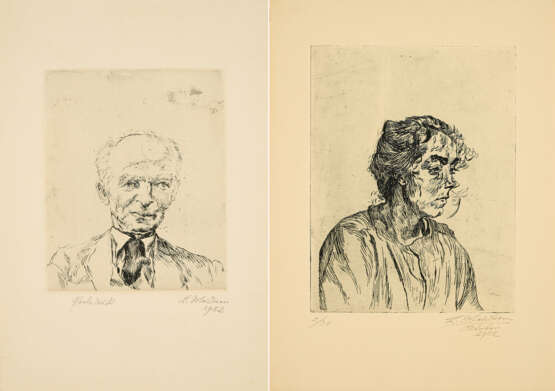 Ludwig Meidner. Mixed lot of 2 etchings - photo 1