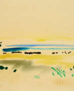 Watercolor. Siegward Sprotte. Dünenlandschaft