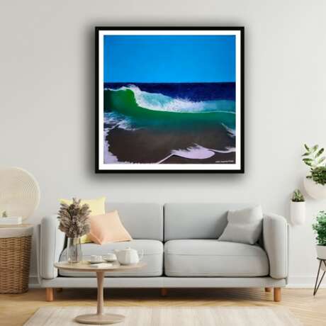 Aesthetic Sea Waves FEYTEL Á MONTELIMART Augustyn Engty acrylic paint Акриловая живопись fineart photorealsm Индия sea waves 2023 г. - фото 2