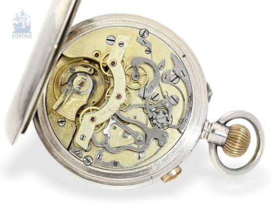 Taschenuhr: sehr seltene Beobachtungsuhr mit Schleppzeigerchronograph und 60-Minuten-Register, signiert Smith & Son London 141-166, um 1890 - Foto 2