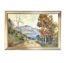 Landscape Painting by Ilio Giannaccini (1897-1968): Mid-20th Century Italy
