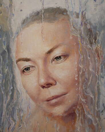 Кристина Canvas Oil Contemporary realism Genre Portrait Russia 2023 - photo 1