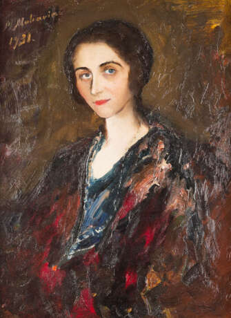FILIPP ANDREJEWITSCH MALJAWIN 1869 Kasanka/ near Samara - 1940 Nizza Portrait einer Frau - Foto 1