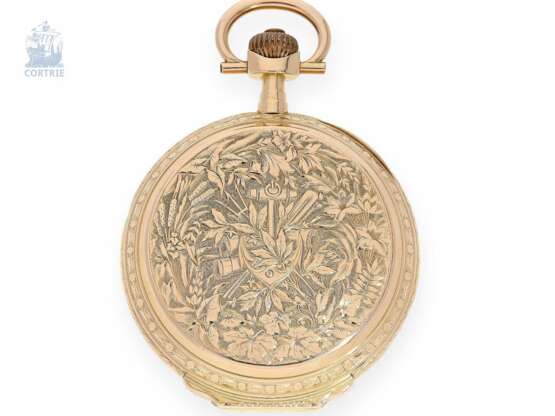 Taschenuhr: schweres Ankerchronometer mit Louis XV-Prunkgehäuse und Originalbox, J. Calame-Robert, um 1880 - фото 6