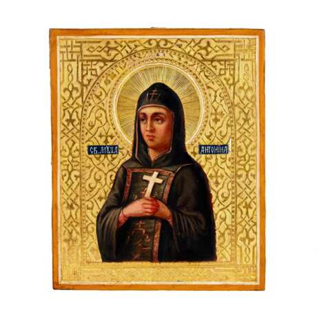 Russian icon of the Holy Martyr Antonina turn of the 19th-20th centuries. Wood gesso gilding tempera At the turn of 19th -20th century - photo 1