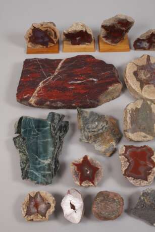 Konvolut Anschliffe von sächsischen Mineralien - Foto 2