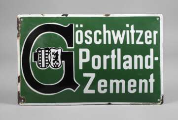 Emailleschild Göschwitzer Portland-Zement