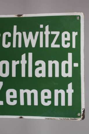 Emailleschild Göschwitzer Portland-Zement - фото 3
