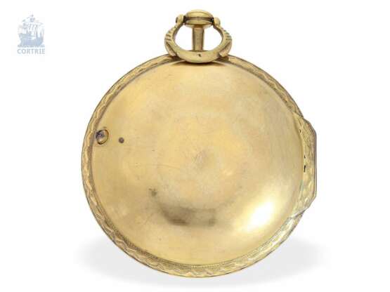 Taschenuhr: kleine englische Karossenuhr mit 3-fach-Gehäuse, vermutlich um 1800 - фото 4