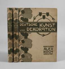 Zwei Bände deutsche Kunst und Dekoration
