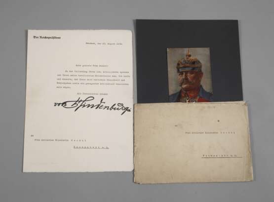 Autograph Paul von Hindenburg - Foto 1