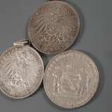 Drei Silbermünzen Sachsen - photo 3
