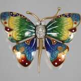 Schmetterlingsbrosche mit Emaillebelag - photo 1