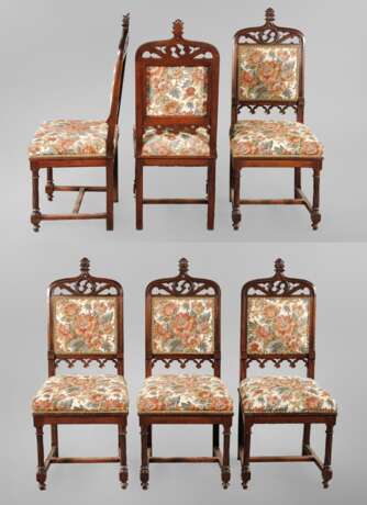 Sechs Stühle Neogotik - Foto 1