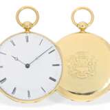 Taschenuhr: hochfeine französische Repetier-Uhr mit besonderer Werksqualität, ehemaliger Adelsbesitz, königlicher Uhrmacher Le Roy & Fils No. 29612, ca. 1850 - Foto 1