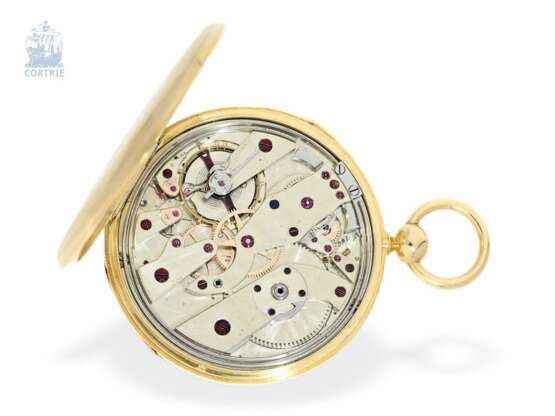 Taschenuhr: hochfeine französische Repetier-Uhr mit besonderer Werksqualität, ehemaliger Adelsbesitz, königlicher Uhrmacher Le Roy & Fils No. 29612, ca. 1850 - фото 2