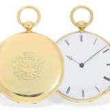Taschenuhr: hochfeine französische Repetier-Uhr mit besonderer Werksqualität, ehemaliger Adelsbesitz, königlicher Uhrmacher Le Roy & Fils No. 29612, ca. 1850 - фото 4