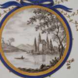 Nymphenburg Teller "Perl“ mit Grisaillemalerei - photo 3