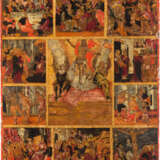 EMMANUEL LOMBARDOS 1587 Kreta - 1631 (Umkreis) Emmanuel Lombardos SEHR SELTENE, GROSSE UND FEINE IKONE MIT DER AUFERSTEHUNG CHRISTI MIT SZENEN DER PASSION - photo 1