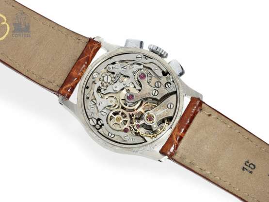 Armbanduhr: sehr seltener Damen-Chronograph in Edelstahl, Eterna 50er Jahre - photo 5