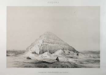 &quot;Sakkara-Ansicht der Stufen-Pyramide von Nordost&quot;