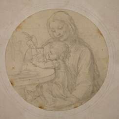 Carl Lossow, Mutter mit ihrem Kind am Tisch