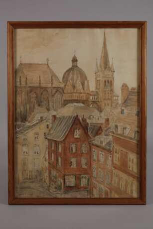 Adolph Thywissen, Stadtansicht Aachen mit dem Dom - photo 2