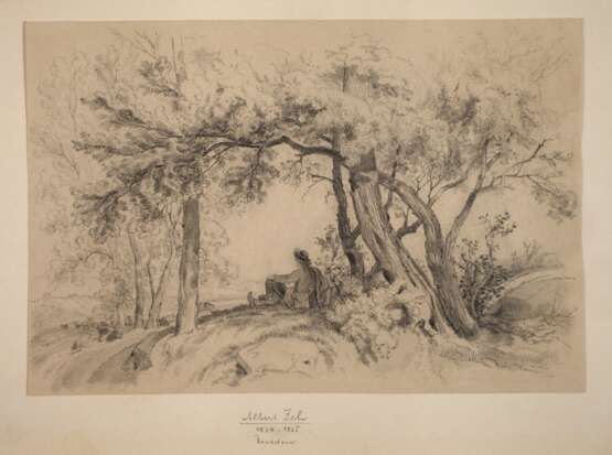 Albert Zeh, attr., Hirte unter Bäumen - Foto 1