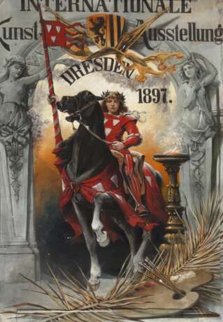 Plakatentwurf Kunstausstellung Dresden 1897 - Foto 1