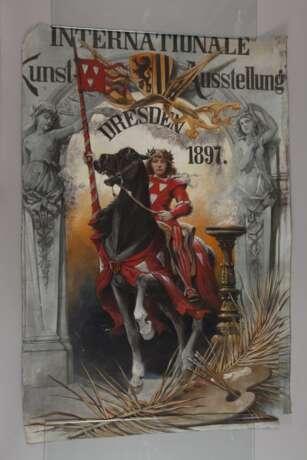 Plakatentwurf Kunstausstellung Dresden 1897 - Foto 2