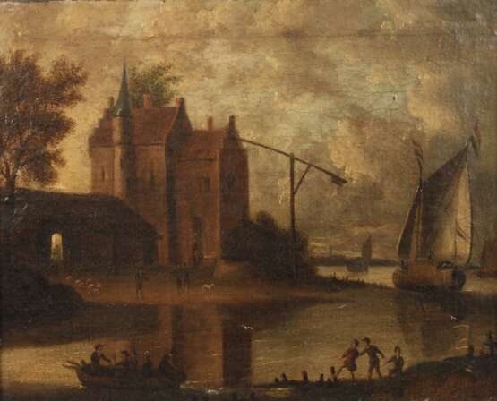 Holländische Hafenszene um 1800 - Foto 1