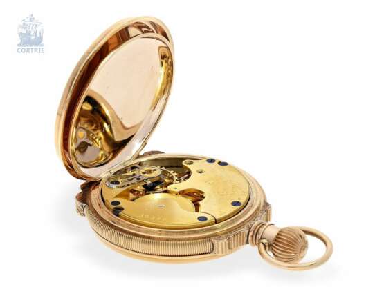 Taschenuhr: äußerst seltene amerikanische Goldsavonnette mit "True-Box-Hinged-Case", Seth Thomas Model 2 von 1887 - Foto 6