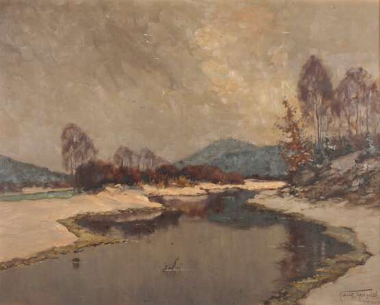 Franz Frankl, Winterliche Flusslandschaft - Foto 1