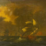 Willem Van De Velde the younger (1633-1707) -Attributed ships in choppy sea oil on canvas framed - photo 2