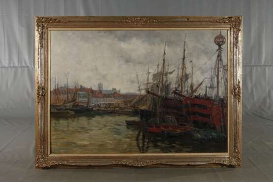 Edmond Petitjean, Segelschiffe im Hafen - фото 2