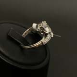 Platinum ring with diamonds and synthetic moissanites Platinum Other style 21th century - photo 5