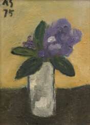 Schmitt, Andreas (1905 Worpsweder Maler) &quot;Blumenstilleben&quot;, Öl/ Hartfaser, monogr. o.r. und dat. 1975, 20x15 cm, Rahmen